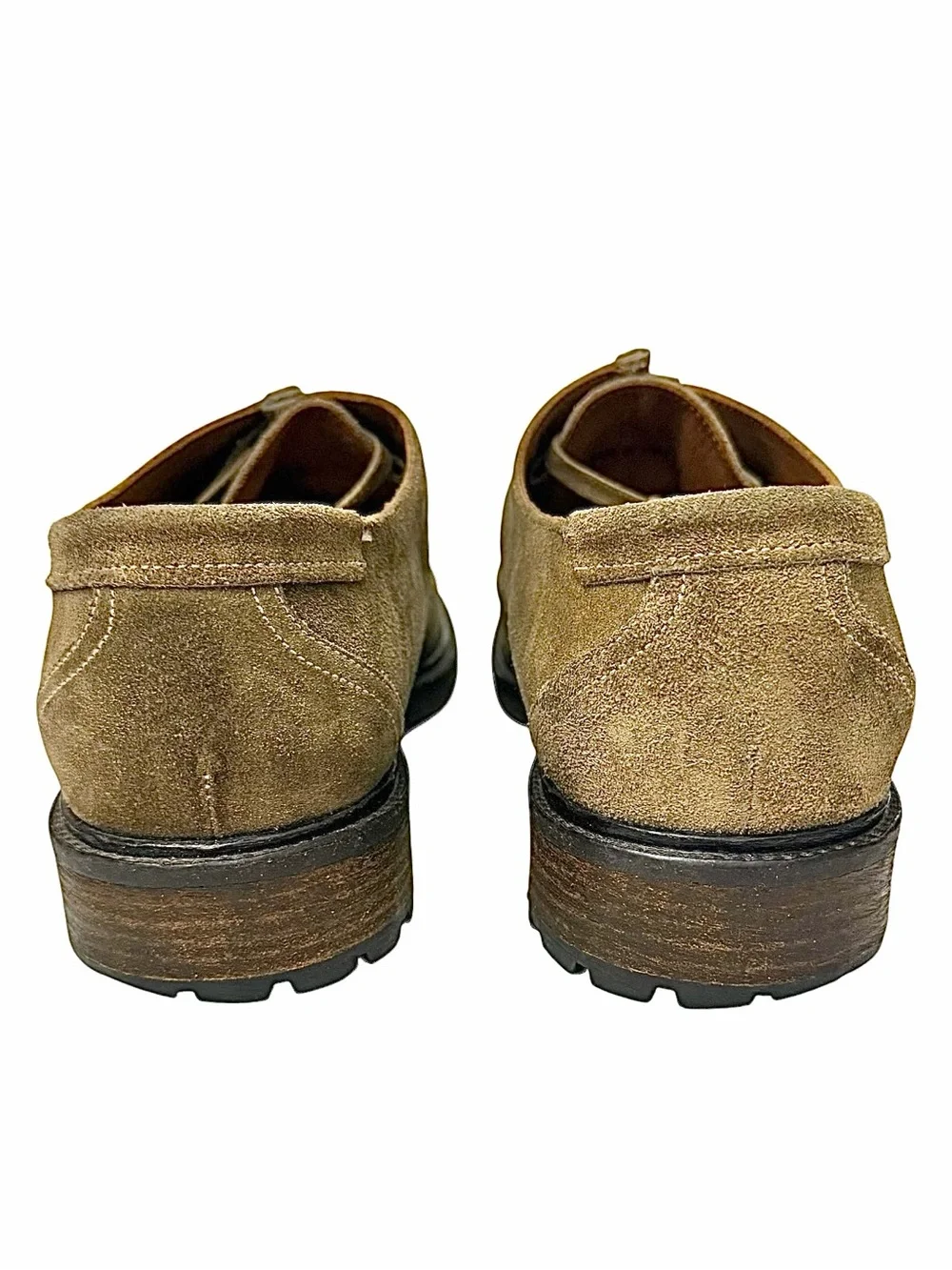 Mike Konos Tan Suede Derby Shoes Italy Men’s 13M Dress Casual Made In Italy